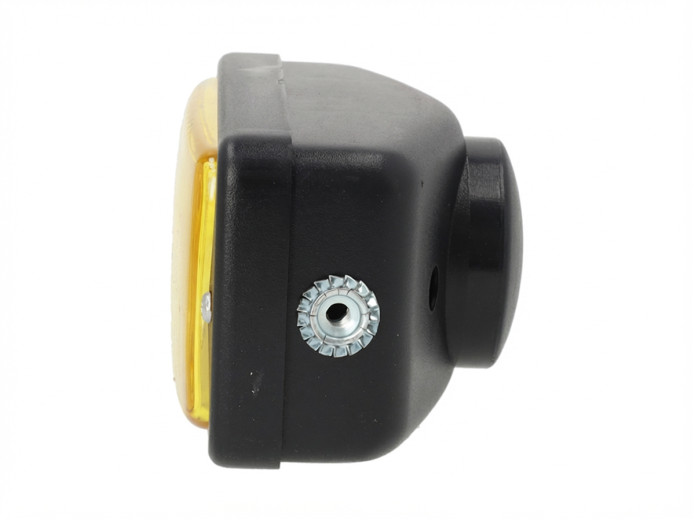 Scheinwerfer Eckig 142mm Schwarz GUIA mit Gelbes glas